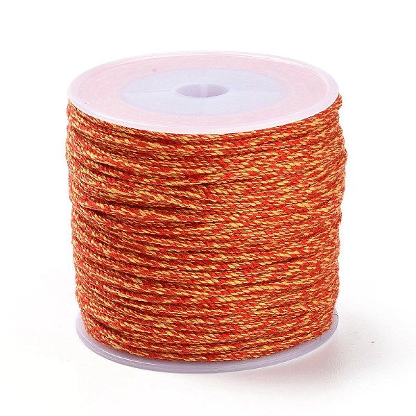 

PandaHall Macrame Cotton Cord, Braided Rope, with Plastic Reel, for Wall Hanging, Crafts, Gift Wrapping, Coral, 1.2mm, about 54.68 Yards..., Red