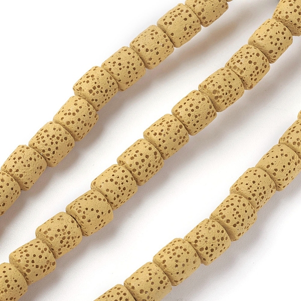 Brins de perles de pierre de lave naturelle