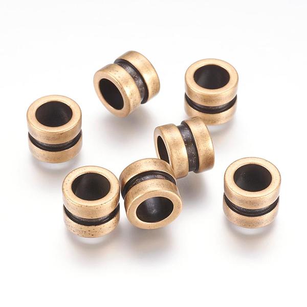 

PandaHall 304 Stainless Steel Beads, Column, Grooved Beads, Antique Bronze, 10x8mm, Hole: 6.5mm 304 Stainless Steel Column