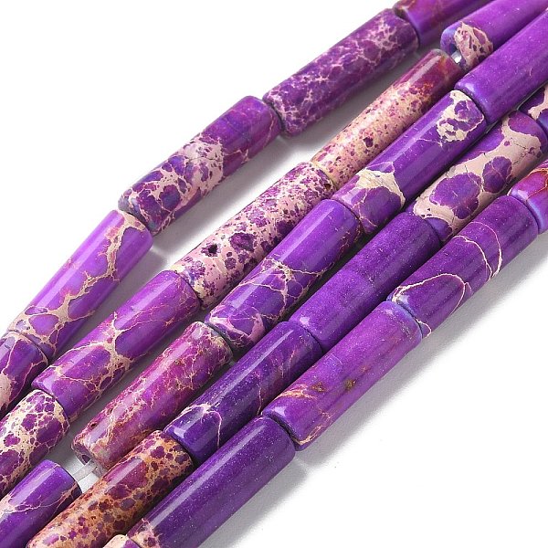 Brins de perles de jaspe impérial naturel