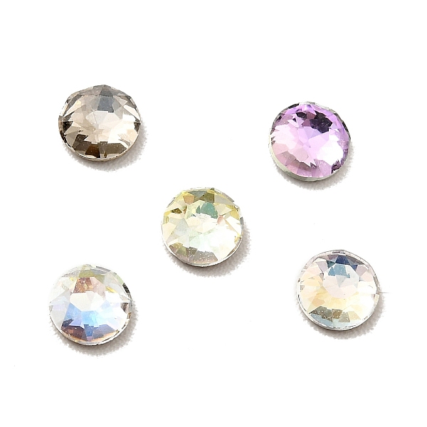 

PandaHall K9 Glass Rhinestone Cabochons, Flat Back & Back Plated, Faceted, Flat Round, Mixed Color, 4x2mm Glass Rhinestone Flat Round..., Multicolor