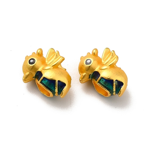 

PandaHall Rack Plating Alloy Enamel European Beads, Large Hole Beads, Cadmium Free & Lead Free, Matte Gold Color, Seahorse, Prussian Blue...