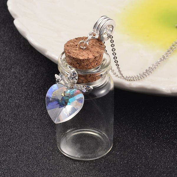 

PandaHall Antique Silver Plated Alloy Glass Bottle European Dangle Charms, with Glass Pendant and Iron Findings, Wooden Bungs, Mixed Color..., Multicolor