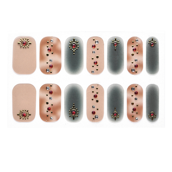 

PandaHall Full Cover Nombre Nail Stickers, Self-Adhesive, for Nail Tips Decorations, Colorful, 24x8mm, 14pcs/sheet Paper Others