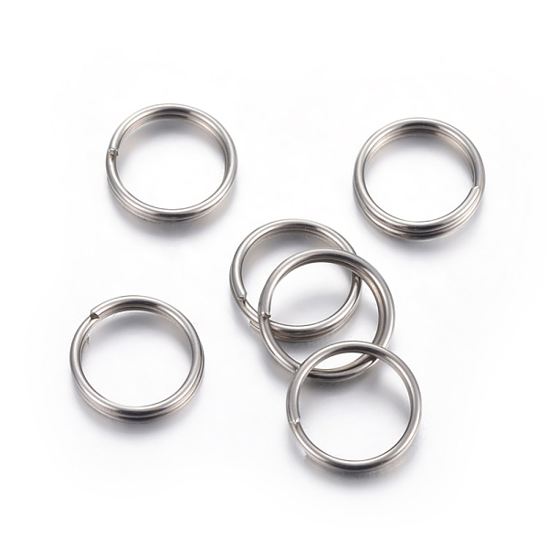 

PandaHall 304 Stainless Steel Split Rings, Double Loops Jump Rings, Stainless Steel Color, 12x2mm, Inner Diameter: 10mm, Single Wire: 1mm...