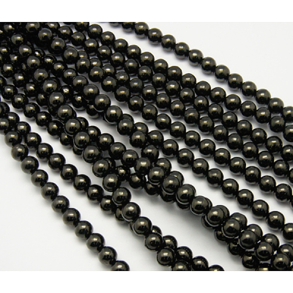 

PandaHall Natural Coal Quartz Beads Strands, Round, Black, 6mm, Hole: 1mm, about 15~15.5 inch Coal Quartz Round Black
