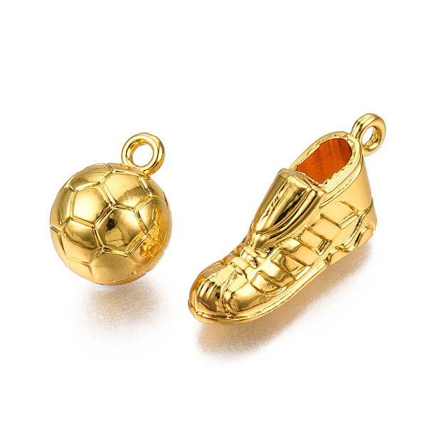 

PandaHall Rack Plating Alloy Peantants, Cadmium Free & Lead Free, Football with Gym Shoes, Golden, Football: 20x15mm, Hole: 2.5mm, Gym Shoes...