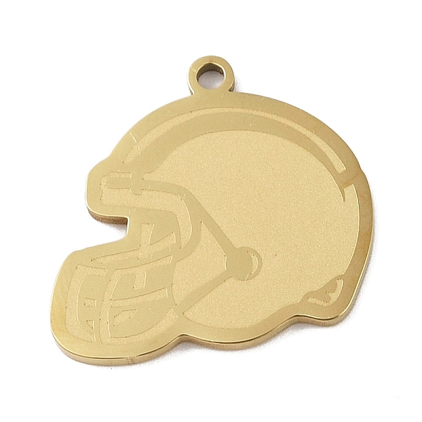 

PandaHall 304 Stainless Steel Pendants, Helmet Charm, Golden, 23x24.5x1.5mm, Hole: 1mm 304 Stainless Steel Others