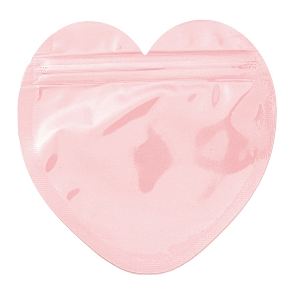 

PandaHall Heart Shaped Plastic Packaging Yinyang Zip Lock Bags, Top Self Seal Pouches, Pink, 10x10x0.15cm, Unilateral Thickness: 2.5 Mil...