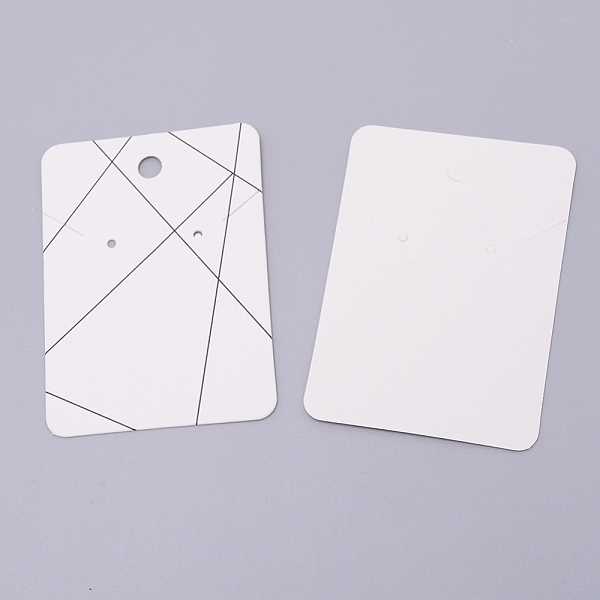 

PandaHall Paper Display Cards, Jewelry Set Display Cards, Rectangle, White, 72x51x0.5mm, Hole: 1.5mm and 6mm Paper Others White