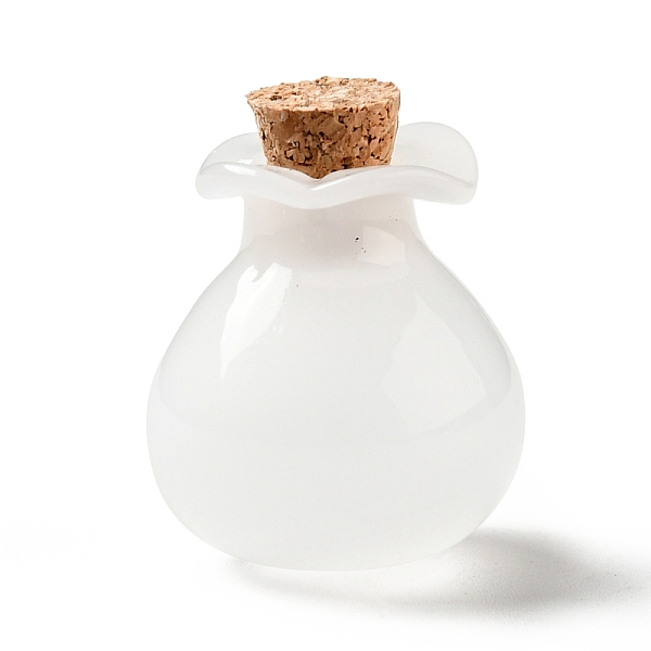 

PandaHall Lucky Bag Shape Glass Cork Bottles Ornament, Glass Empty Wishing Bottles, DIY Vials for Pendant Decorations, White, 2.5cm Glass...