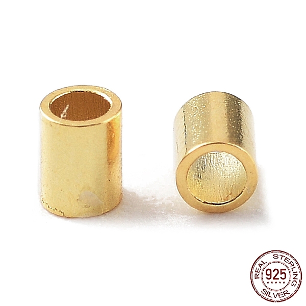 

PandaHall 925 Sterling Silver Spacer Tube Beads, Column, Golden, 2x1.5mm, Hole: 1mm, about 588pcs(10g)/bag Sterling Silver Tube