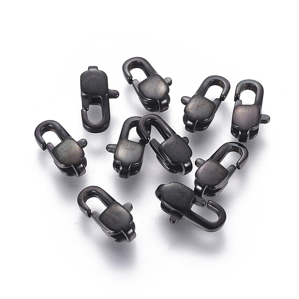 

PandaHall 304 Stainless Steel Lobster Claw Clasps, Electrophoresis Black, 11x5.5x3mm, Hole: 1mm 304 Stainless Steel Others