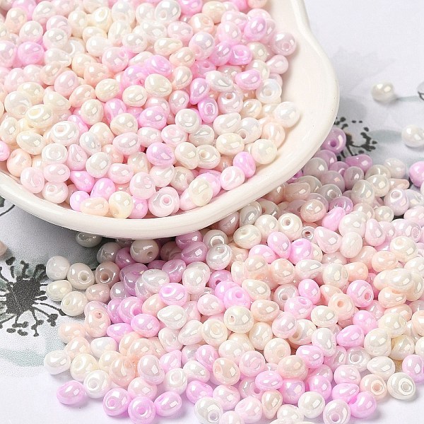 

PandaHall 6/0 Glass Seed Beads, Opaque Colours Luster, Teardrop, Linen, 4.5~5x4x3~3.5mm, Hole: 0.9mm, about 5625Pcs/Pound Glass Teardrop..., Brown
