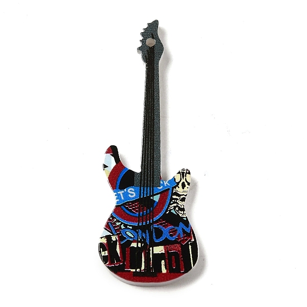 

PandaHall Acrylic Pendants, Guitar, Dodger Blue, 49x17x2.5mm, Hole: 1.5mm Acrylic Guitar