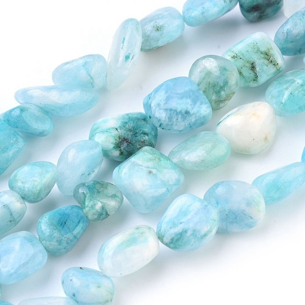 

PandaHall Natural Hemimorphite Beads Strands, Tumbled Stone, Nuggets, 9~17x9~13mm, Hole: 1mm, about 33~35pcs/strand, 15.3~15.7 inch(39~40cm)...