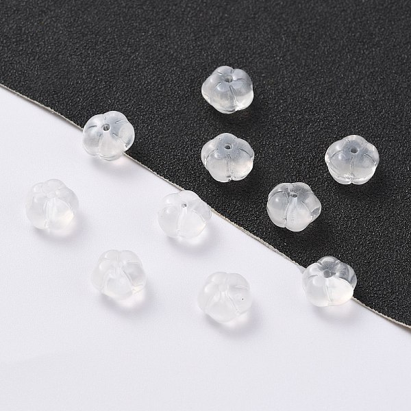 

PandaHall Transparent Glass Beads, Pumpkin, Clear, 9.5~10x6mm, Hole: 1.2mm Glass Pumpkin Clear
