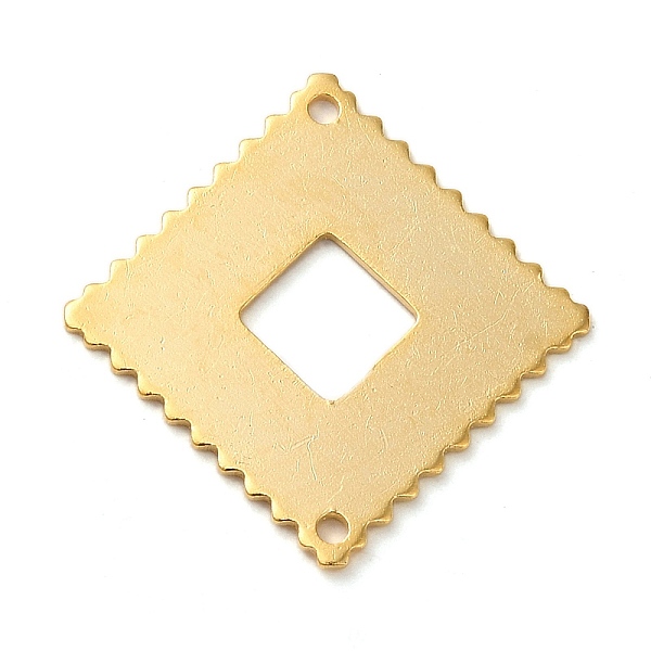 

PandaHall Brass Connector Charms, Lace Edged Rhombus Links, Real 24K Gold Plated, 21.5x21.5x0.8mm, Hole: 1.2mm Brass Rhombus