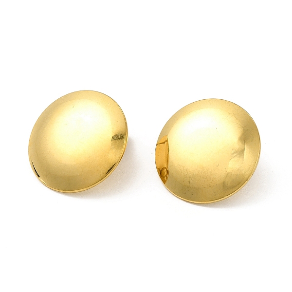 

PandaHall Ion Plating(IP) 304 Stainless Steel Stud Earring Findings, with Vertical Loops, Flat Round, Real 18K Gold Plated, 20mm, Hole...