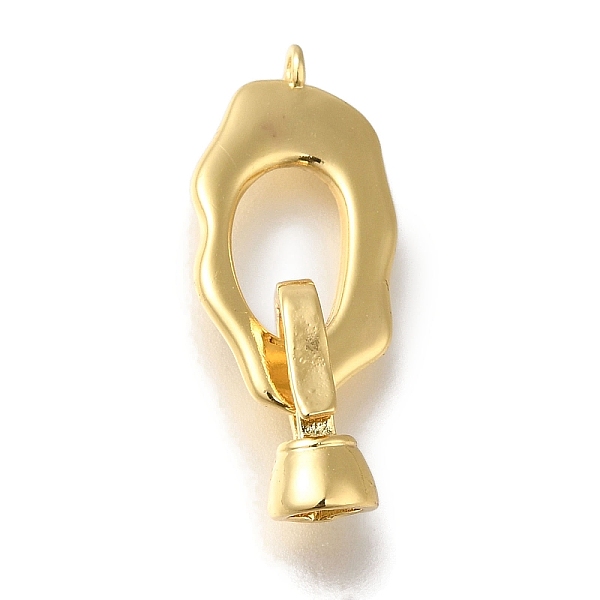 

PandaHall Brass Fold Over Clasps, Oval, Real 18K Gold Plated, 29mm Brass Ring