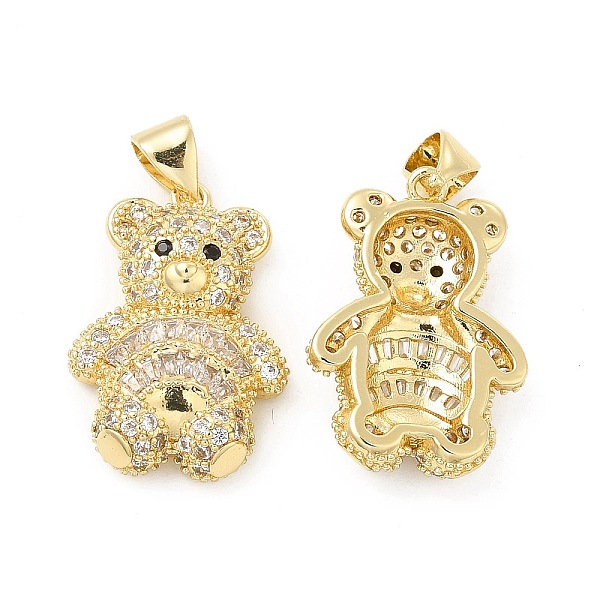 

PandaHall Brass Micro Pave Cubic Zirconia Pendants, Bear Charm, Golden, Lavender Blush, 21x15x5mm, Hole: 4x3mm Brass+Cubic Zirconia Bear