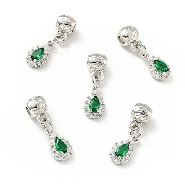 

PandaHall Rack Plating Brass Micro Pave Cubic Zirconia Pendants, Cadmium Free & Lead Free, Long-Lasting Plated, Teardrop, Platinum, 21~22mm..., Green