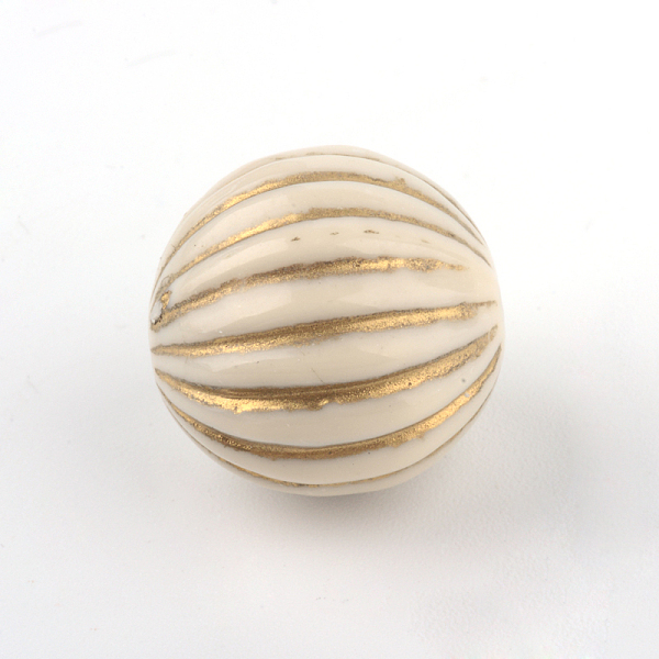

PandaHall Round Plating Acrylic Beads, Golden Metal Enlaced, Beige, 9.5x10mm, Hole: 2mm, about 904pcs/500g Acrylic Round Yellow