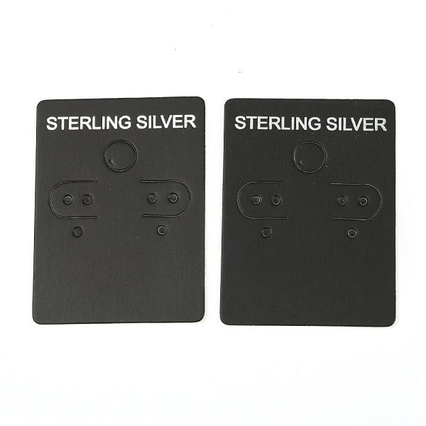 

PandaHall Black Necklace Card, for Hair Clip & Earring & Necklaces Display, Black, 5.1x3.8x0.05cm, about 100 pcs/bag Paper Word Black