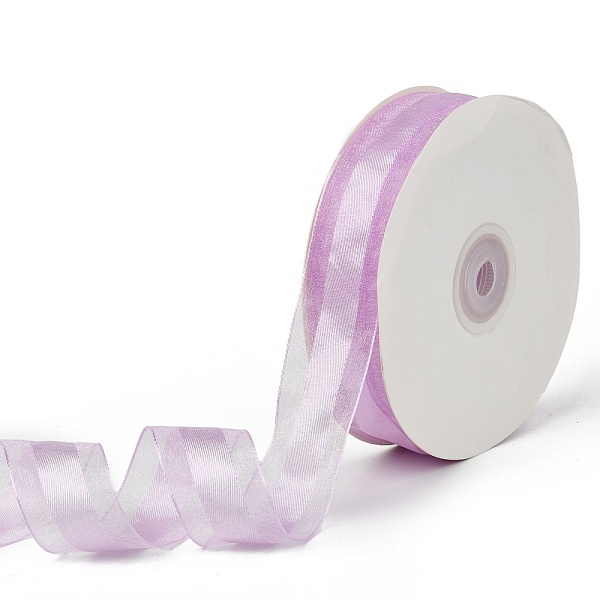 

PandaHall Solid Color Organza Ribbons, for Party Decoration, Gift Packing, Plum, 1"(25mm), about 50yard/roll(45.72m/roll) Nylon None Purple