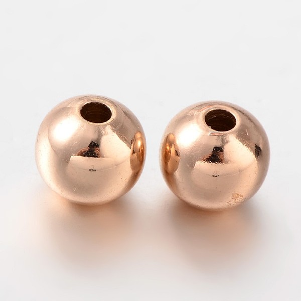 

PandaHall Solid Round Brass Beads, Light Gold, 6mm, Hole: 1mm Brass Round