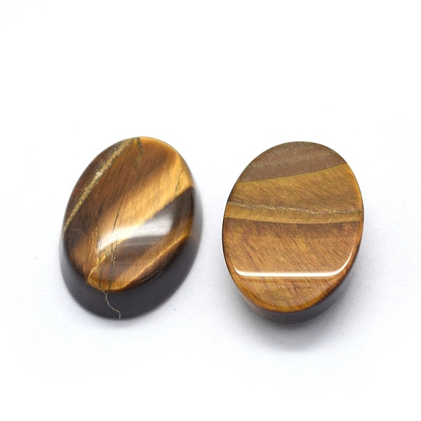 

PandaHall Natural Tiger Eye Cabochons, Oval, 14x10x5.5mm Tiger Eye Oval Yellow