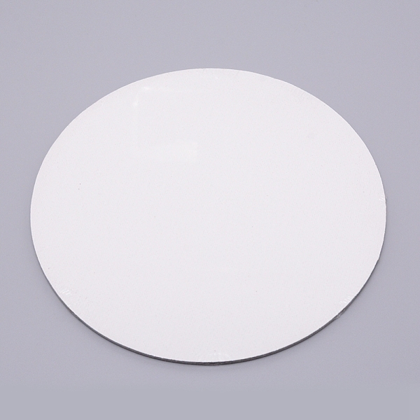 PandaHall Painting Canvas Panels, with Coated Paper on the Back, Blank Drawing Boards, for Oil & Acrylic Painting, Flat Round, White...