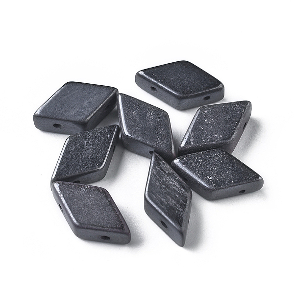 

PandaHall Natural Black Stone Multi-Strand Links, Rhombus, 17.5~22x9.5~11.5x5.5~6.5mm, Hole: 1~1.5mm Black Stone Rhombus