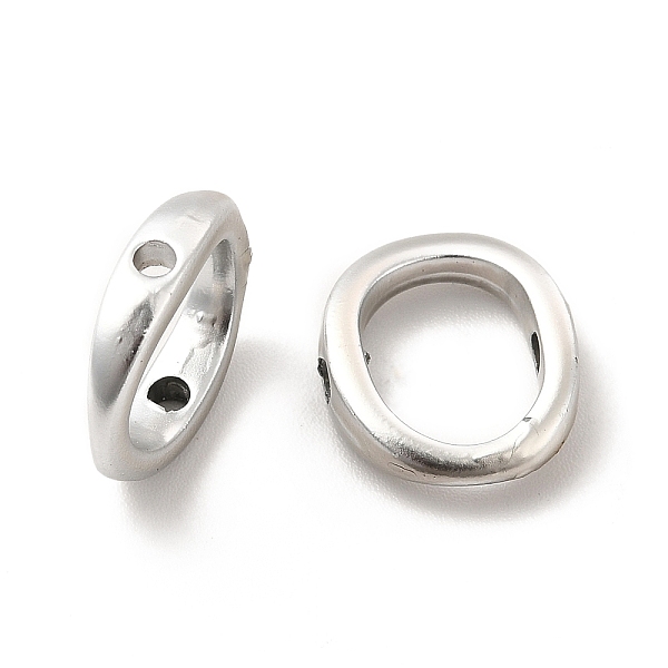 

PandaHall Alloy Bead Frame, Oval, Platinum, 15x12x3.5mm, Hole: 1.8mm Alloy Oval