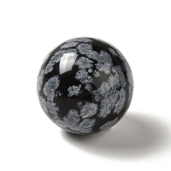Naturschneeflocke Obsidian Perlen