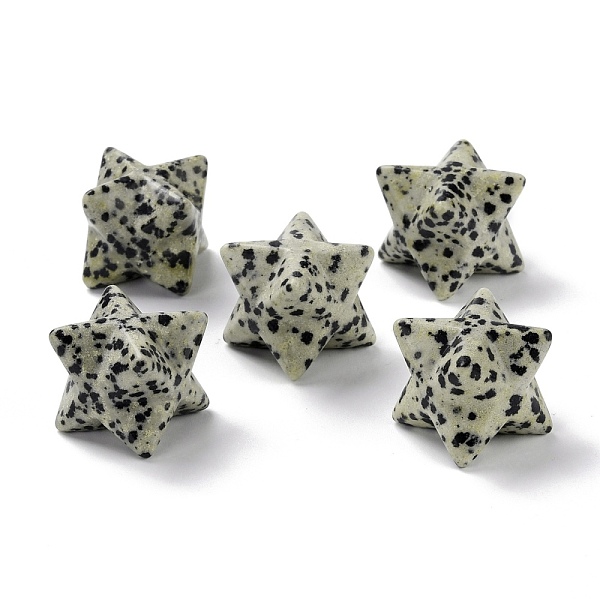 

PandaHall Natural Dalmatian Jasper Sculpture Healing Crystal Merkaba Star Ornament, Home Office Desk Decoration, 20x20x20mm Dalmatian Jasper...