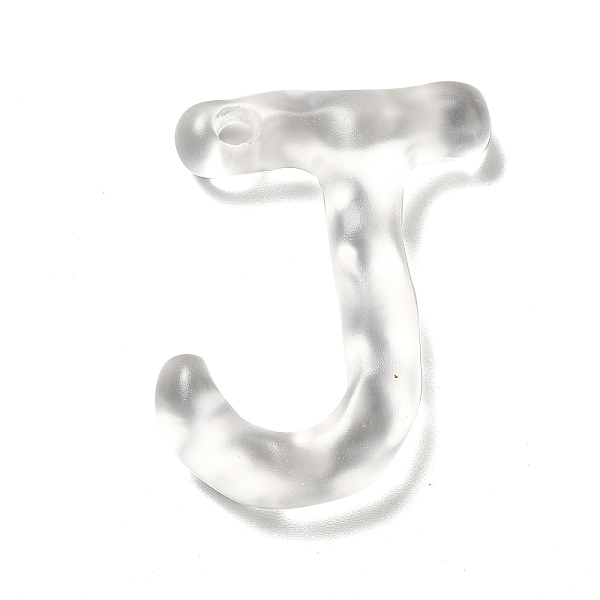 

PandaHall Transparent Resin Alphabet Pendants, Letter Charms, Letter.J, 41~45x33~52.5x8mm, Hole: 3.5mm Resin Letter J Clear