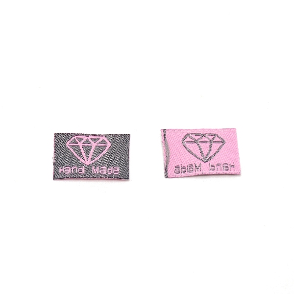 

PandaHall Polyester Sewing Labels, Cloth Labels, for Sewing, Knitting, Crafts, Diamond Pattern, 12x20x0.3mm Polyester