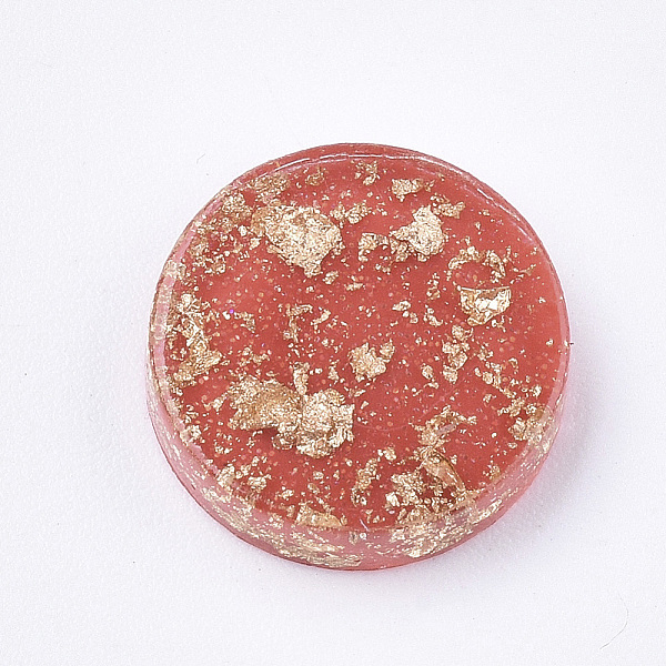 

PandaHall Translucent Resin Cabochons, with Gold Foil inside, Flat Round, Red, 12x3mm Resin Flat Round Red