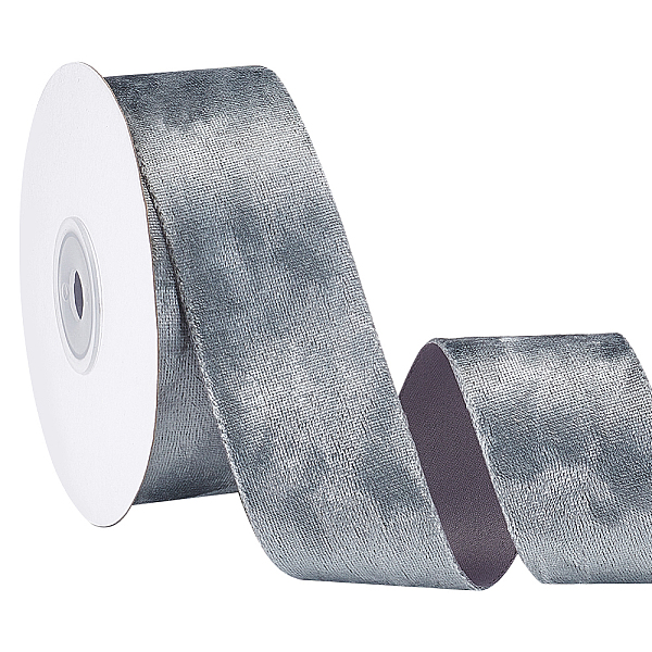 

PandaHall BENECREAT 15 Yards Silver Gray Flat Velvet Ribbons, 2 inch Single-Sided Polycotton Velvet Ribbon for Wedding Decorations, Gift...
