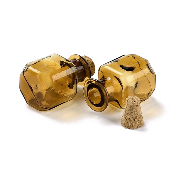 

PandaHall Square Glass Cork Bottles Ornament, Glass Empty Wishing Bottles, DIY Vials for Pendant Decorations, Camel, 1.4x1.4x2.3cm Glass..., Brown