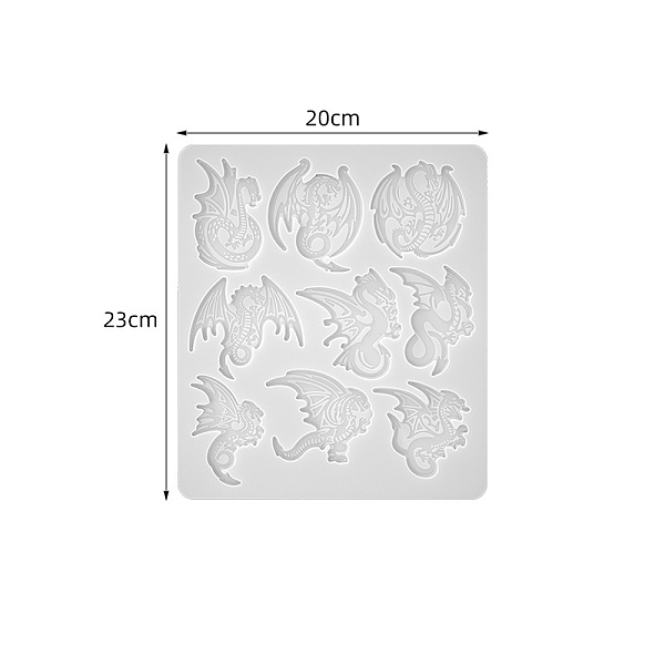 

PandaHall Flying Dragon Pendant Decoration Silicone Mold, Resin Casting Molds, for UV Resin, Epoxy Resin Craft Making, White, 230x200x7mm...