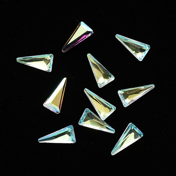 Triangle Transparent Glass Cabochons