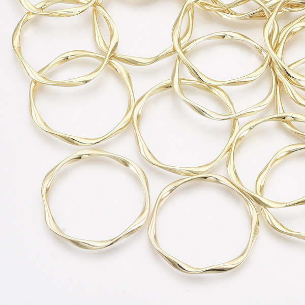 

PandaHall Alloy Linking Rings, Metal Connector for DIY Jewelry Making, Twist Ring, Light Gold, 38x37x3mm, Inner Diameter: 32.5x33mm Alloy...