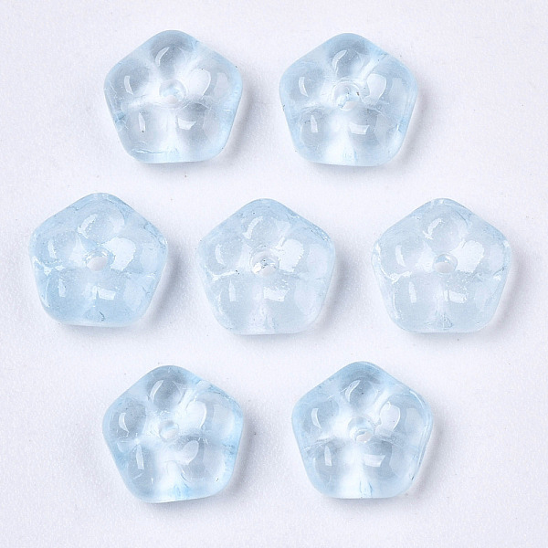 Transparent Baking Painted Glass Beads