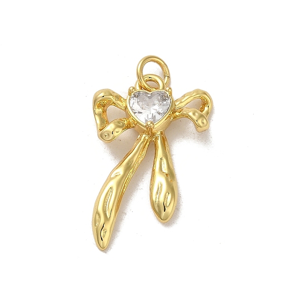 

PandaHall Rack Plating Brass Micro Pave Cubic Zirconia Pendants, with Jump Ring, Long-Lasting Plated, Lead Free & Cadmium Free, Bowknot..., Clear