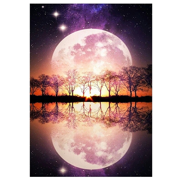 

PandaHall Moon & Starry Sky & Tree Pattern DIY Diamond Painting Kit, Including Resin Rhinestones Bag, Diamond Sticky Pen, Tray Plate and...