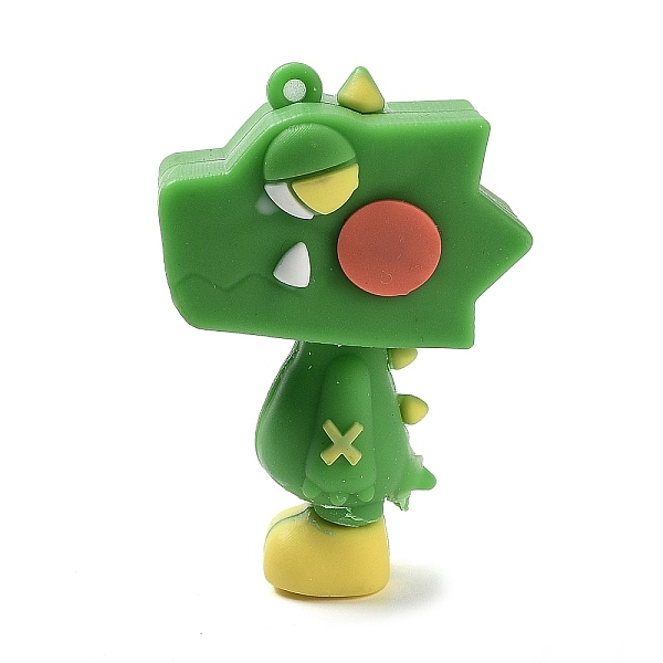 

PandaHall PVC Plastic Pendants, Dinosaur, Green, 48.5x33.5x21mm, Hole: 2.5mm PVC Dinosaur Green