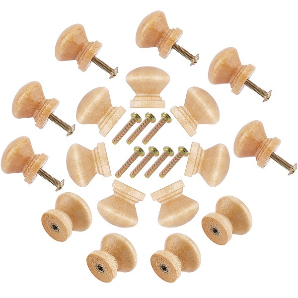 25 Sets Wood Cabinet Handle Pull Knob