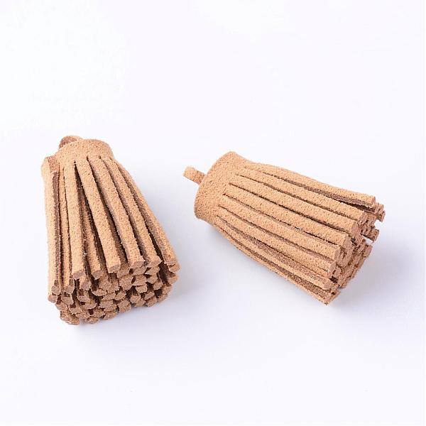 

PandaHall Faux Suede Cord Tassel Pendant Decorations, Peru, 34x14~15mm, Hole: 3mm Faux Suede Brown